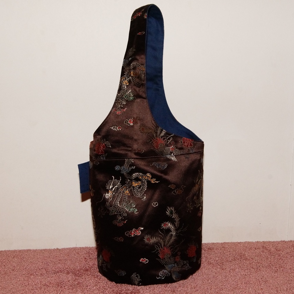 Gem oriental dragon & peacock embroidered bag - Picture 5 of 8
